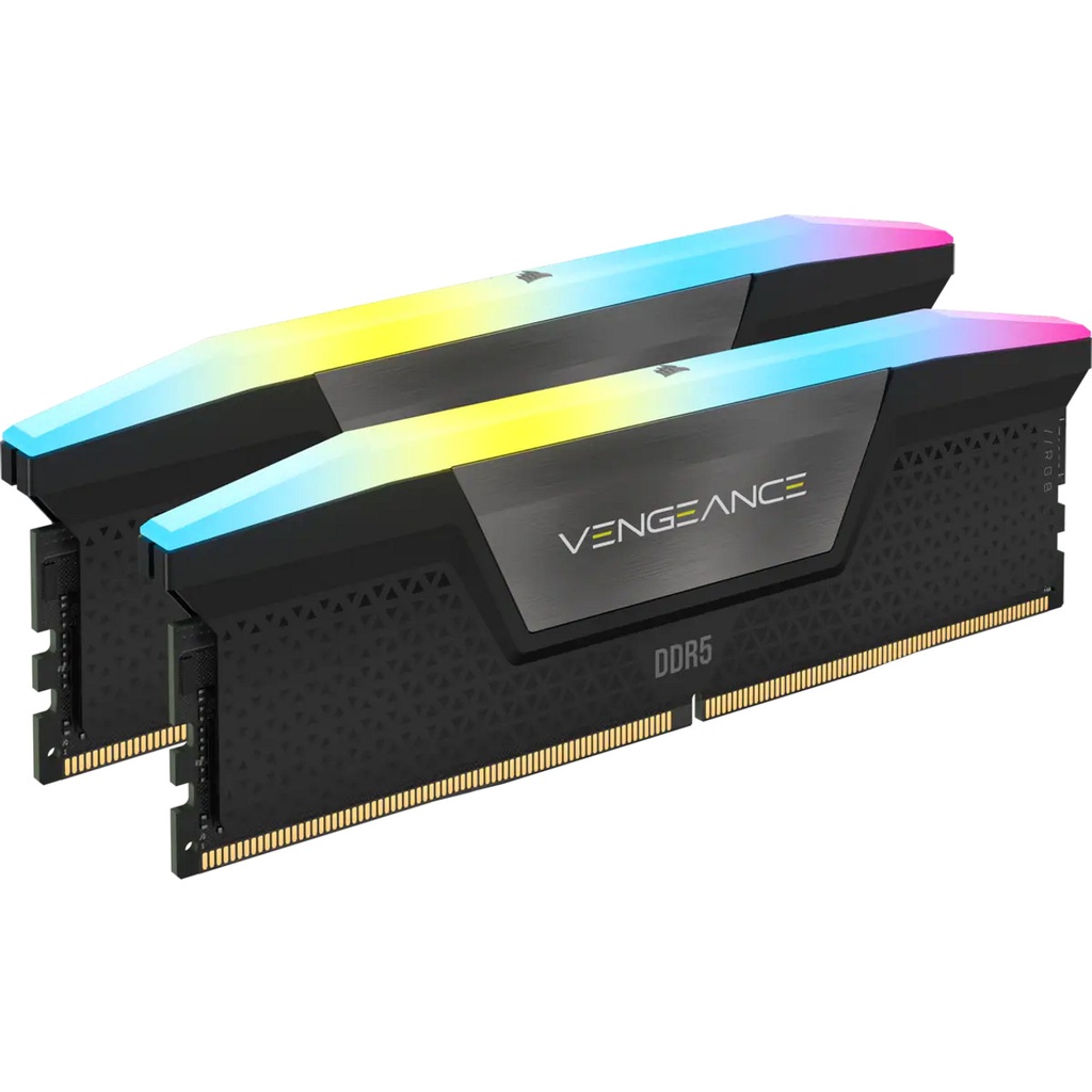 DDR5, 6200MHZ 32GB 2X16GB DIMM, UNBUFFERED, 36-39-39-76, STD PMIC, XMP 3.0, VENGEANCE RGB DDR5 BLACK