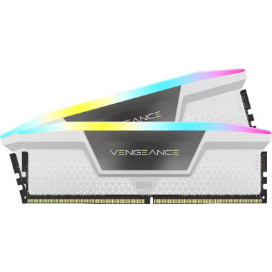 [COACRVCMH32GX5M2B6200C36W] DDR5, 6200MHZ 32GB 2X16GB DIMM, UNBUFFERED, 36-39-39-76, STD PMIC, XMP 3.0, VENGEANCE RGB DDR5 WHITE