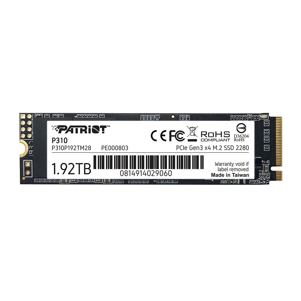 SSD PATRIOT 1,92TB, M.2 2280, PCIE GEN 3 X 4, NVME 1.3
