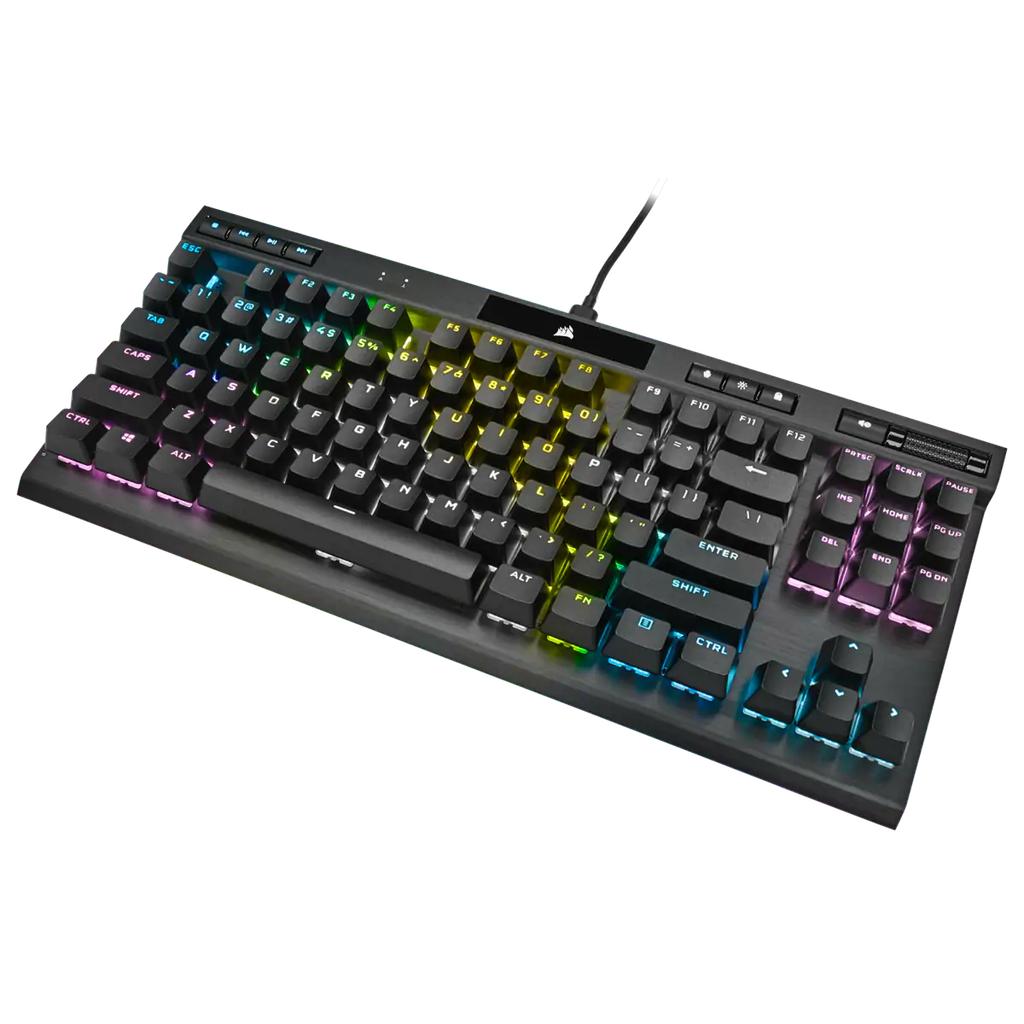 CORSAIR K70 RGB CHAMPION SERIES, TEN KEYLESS, CORSAIR AXON 8K POLLING, PBT  DOUBLE SHOT