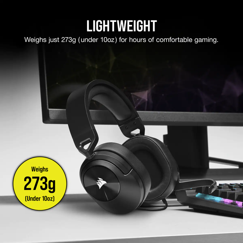 CORSAIR HS55 STEREO GAMING HEADSET, CARBON