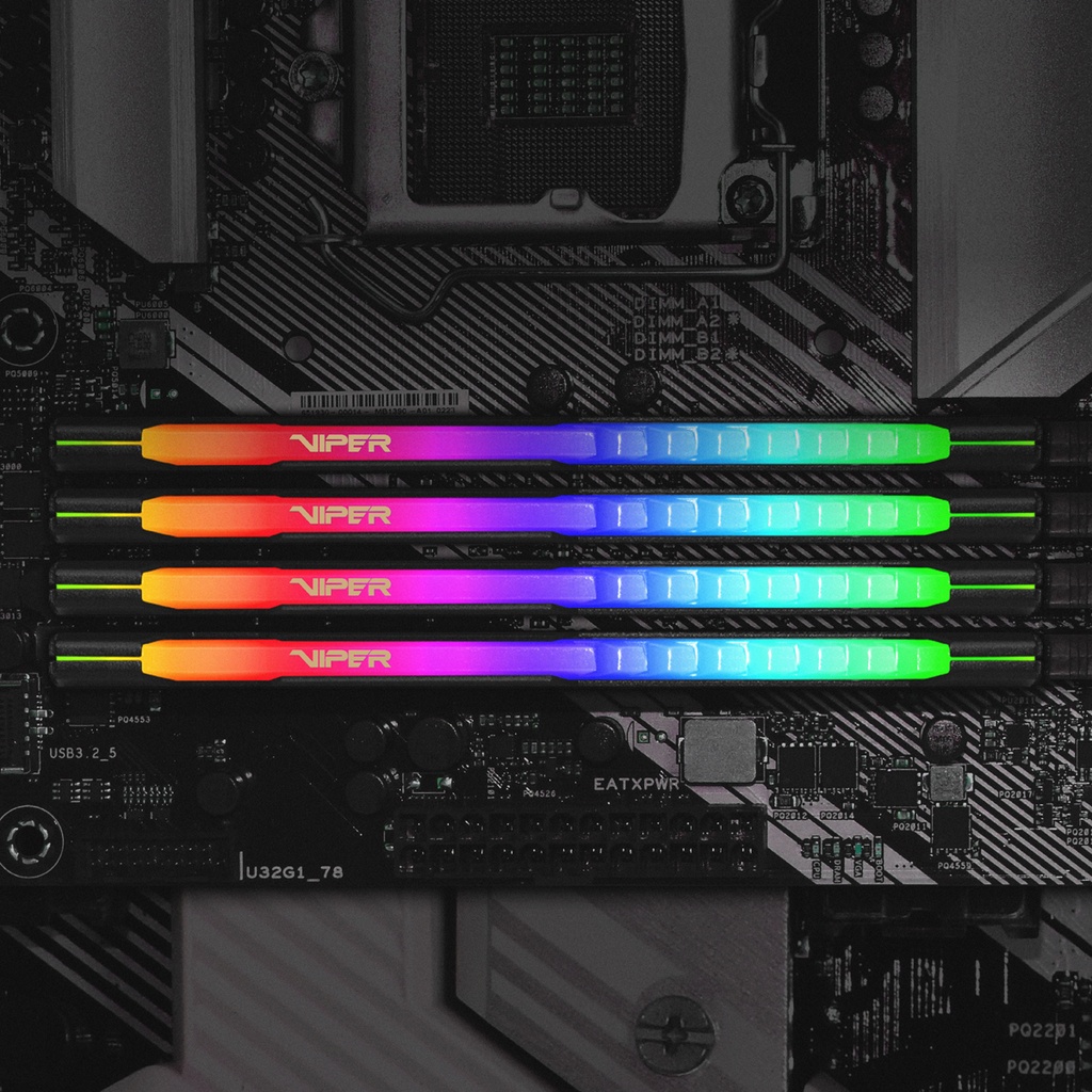 MEMORIA RAM PATRIOT VIPER STEEL RGB 16GB (1X16GB) 3600MHZ CL 20 DDR4
