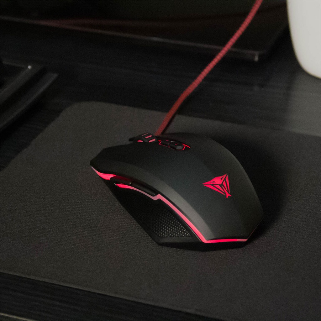 MOUSE GAMING PATRIOT VIPER V530 LED, C/ CABLE USB, 4000 DPI, 7 BT