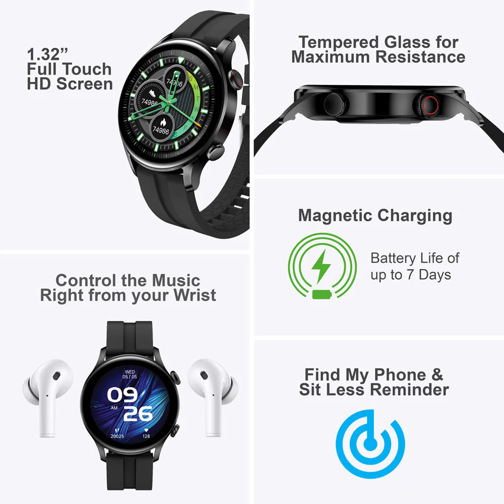 RELOJ INTELIGENTE SKEIWATCH C60 ARGOMTECH - BLACK