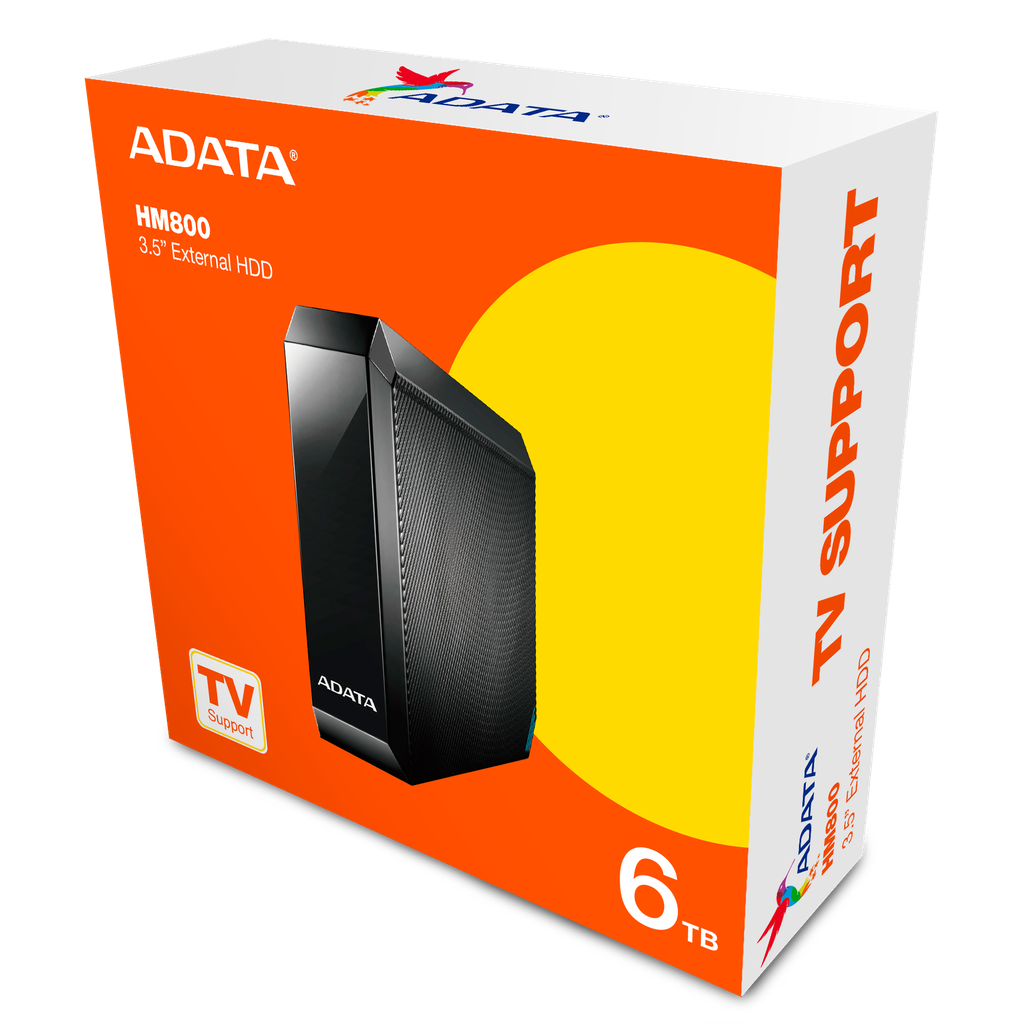 DISCO DURO EXTERNO HM800 - 6TB -  - USB3.2 - ANTIGOLPES - AHM800-6TU32G1-CUSBK - NEGRO