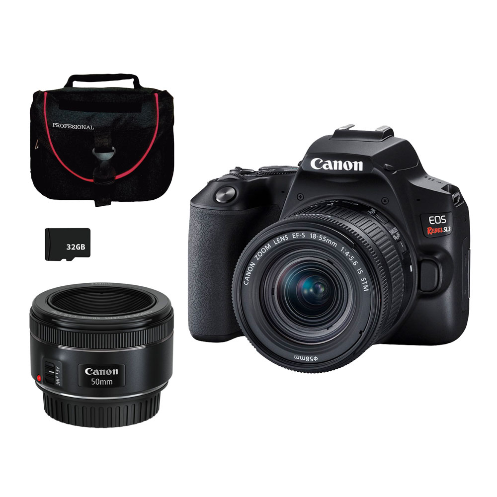 [FOGCAV3453C002AAC65] COMBO 65 SL3 + EF-S 18-55 IS STM+EF-50+ MEMORIA 32GB+MALETIN