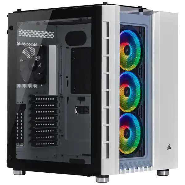 CASE CORSAIR 680X WHITE RGB, S/ FUENTE, VIDRIO TEMPLADO, 4 FAN-120 RGB, ATX/EATX/M-ATX/M-ITX. GB.