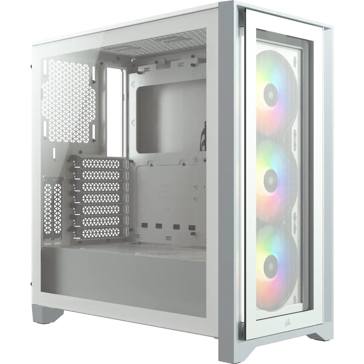 [COACRVCC-9011205-WW] CASE MID-TOWER CORSAIR ICUE 4000X WHITE RGB, S/FUENTE, VIDRIO TEMPLADO, ATX/EATX/M-ATX/M-ITX.