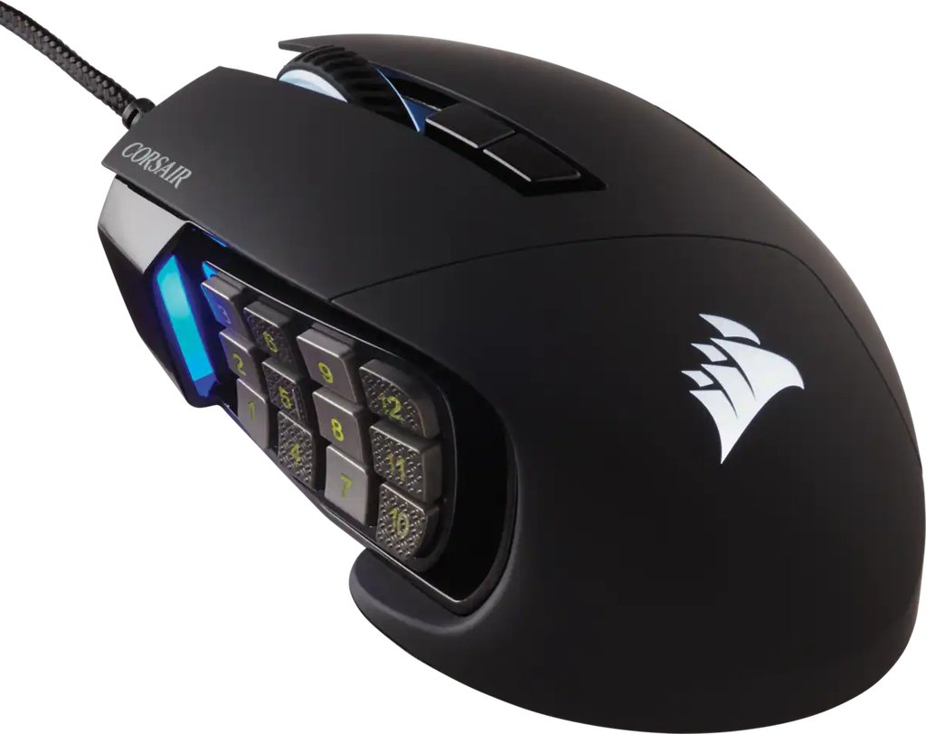 CORSAIR GAMING SCIMITAR ELITE RGB MOBA/MMO GAMING MOUSE 18000 DPI, BLACK, REPLACING CH-9304211