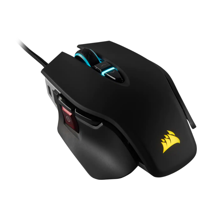 MOUSE GAMING CORSAIR M65 RGB ELITE BLACK, 18 000 DPI, 9 BTN PROGRAMABLE, NEGRO, USB.
