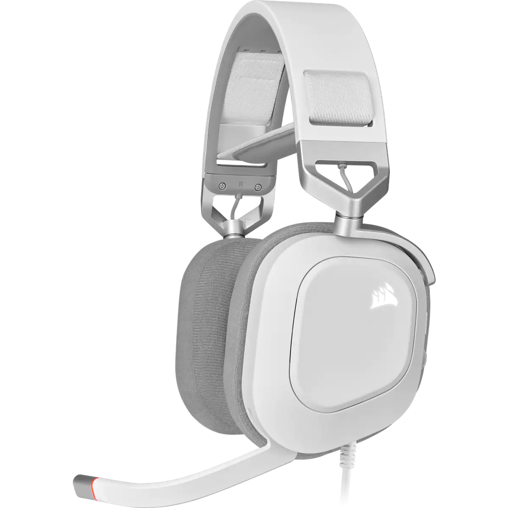 HS80 RGB USB GAMING HEADSET,  WHITE