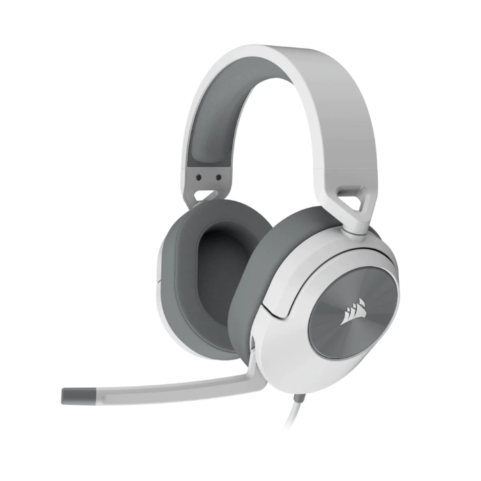 AURICULARES GAMING CORSAIR HS55 WHITE, DOLBY AUDIO 7.1, 3.5 MM, 1.8 M, PC-MAC-PLAYSTATION-XBOX-MÓVIL