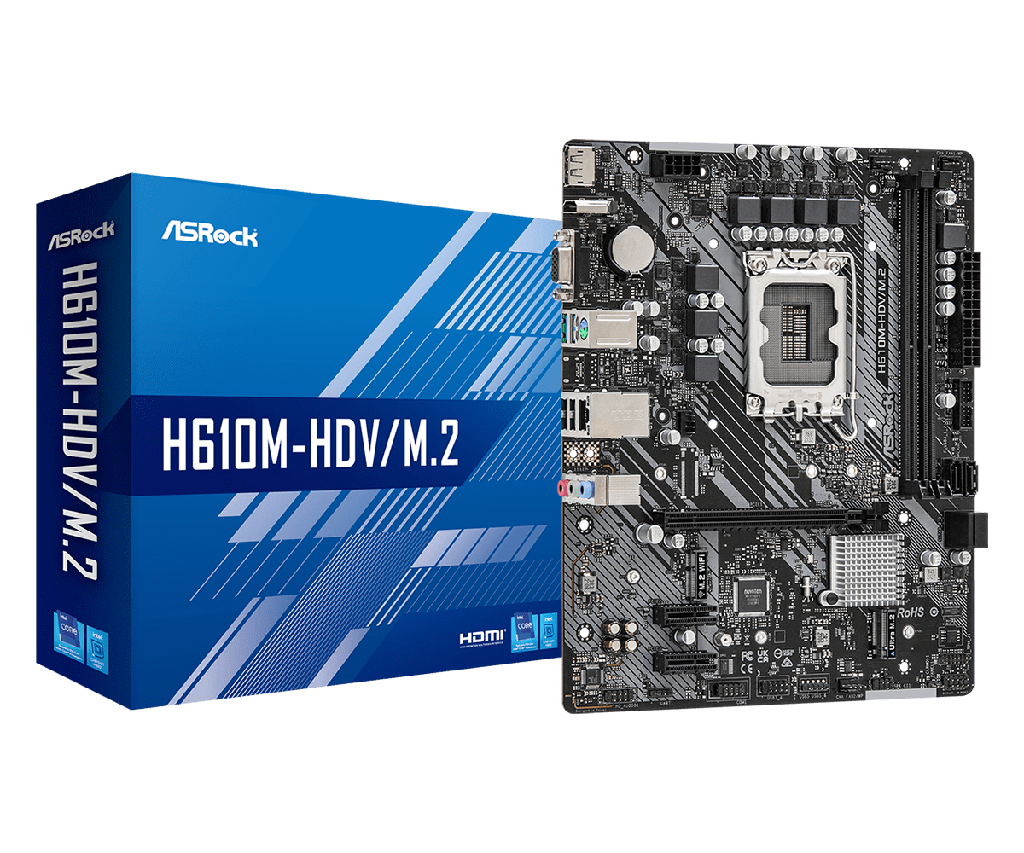 PLACA ASROCK H610M-HDV/M.2 INTEL LGA 1700, DDR4 3200MHZ, M.2.
