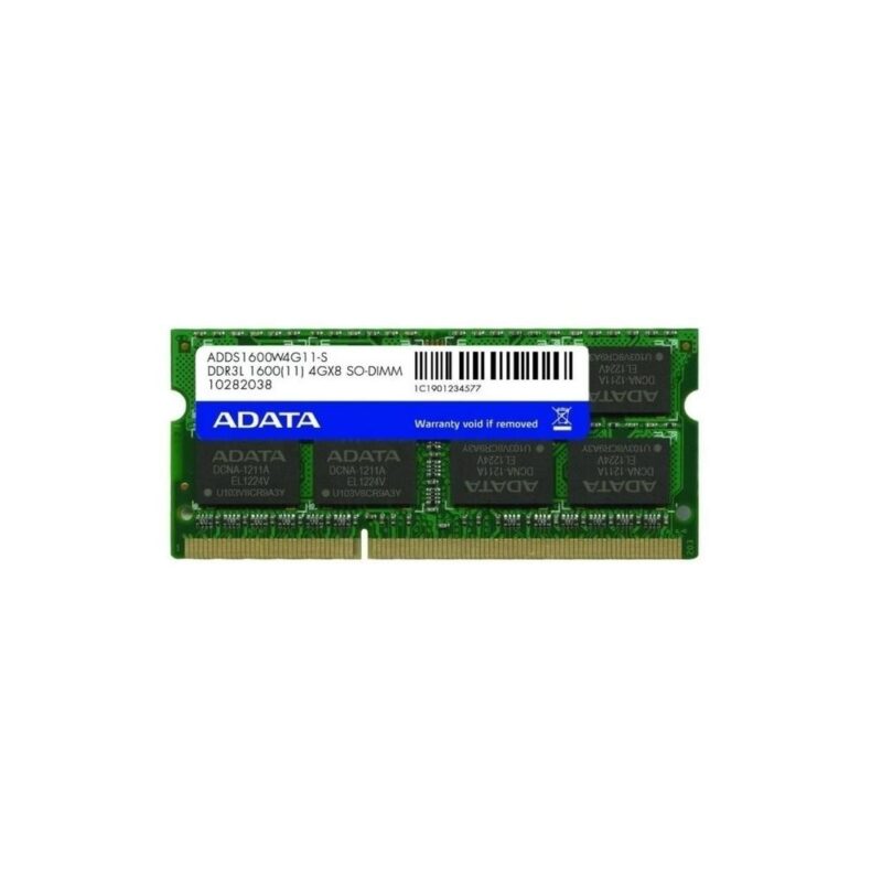 ADATA MEMORIA SODIMM DDR3L 1600MHZ 4GB (PORTATIL)