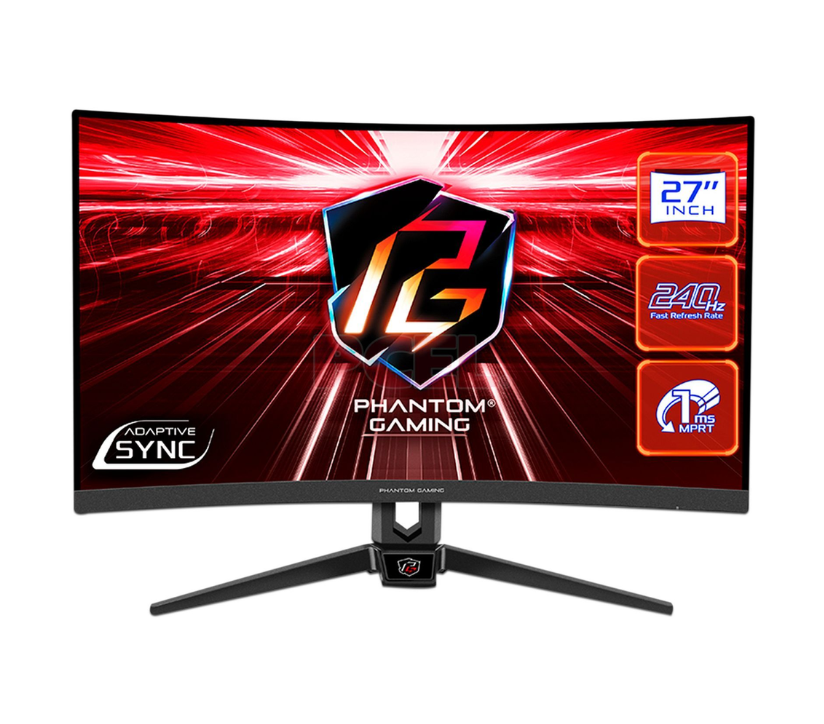 MONITOR CURVO ASROCK PHANTOM GAMING PG27F15RS1A LED 27", FULL HD, 240HZ, HDMI, PARLANTE (2X 2W).