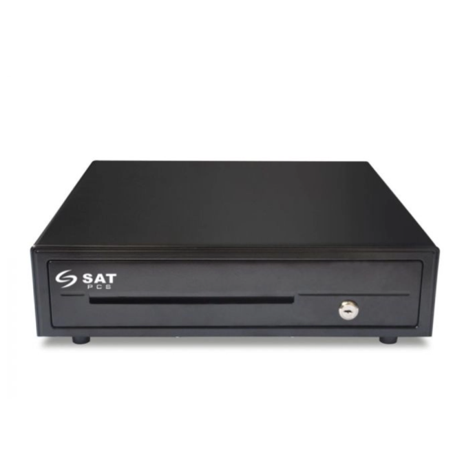 GAVETA DE DINERO SAT 119X NEGRO, RJ11, 5BILLETE, 8 MONEDAS.