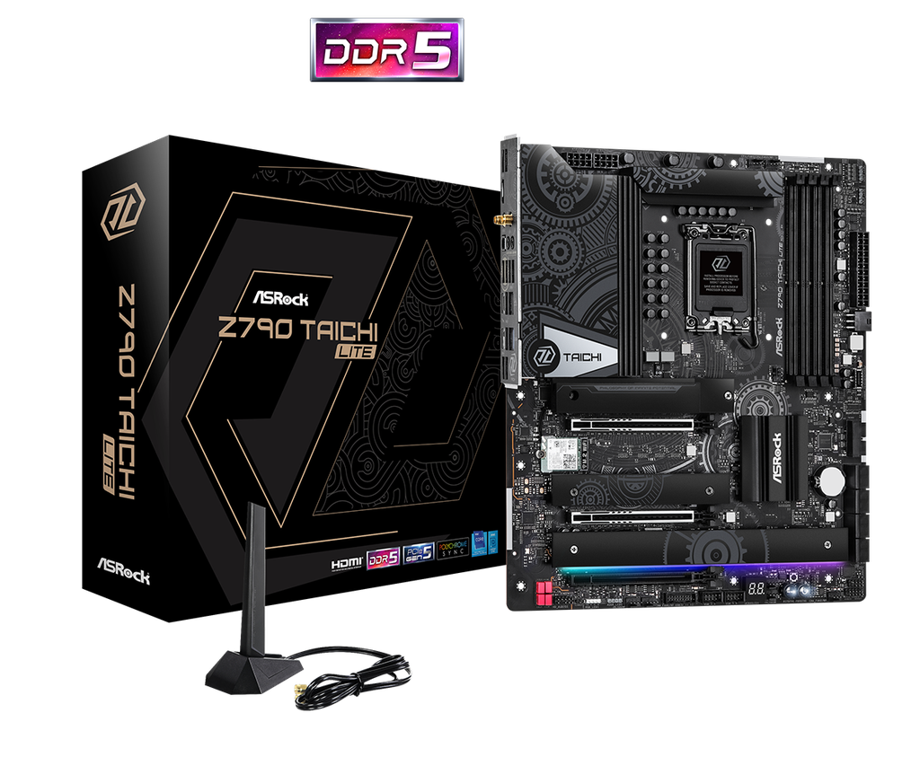 PLACA ASROCK Z790 TAICHI LITE, LGA 1700, DDR5 7200MHZ (OC), M.2 (PCIE GEN5X4), PCIE 5.0, WIFI, EATX.