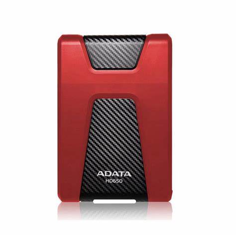DISCO DURO - EXTERNO ANTIGOLPES - ADATA - HD650  -  2TB ROJO