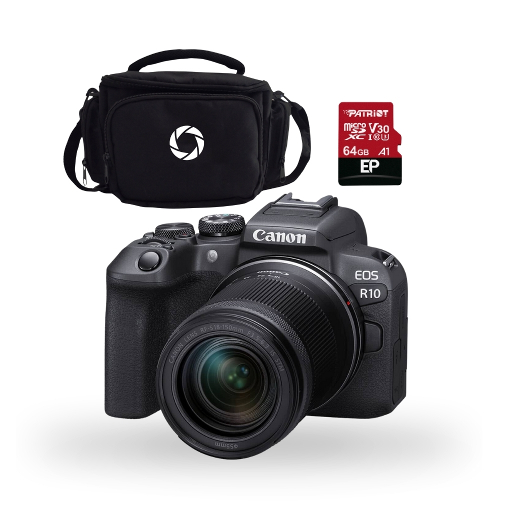 [FOGCAV5331C016AAR10C93] CAMARA MIRRORLESS CANON EOS R10 RF-S 18-150MM IS STM+ESTUCHE+MEMORIA (COMBO  93)