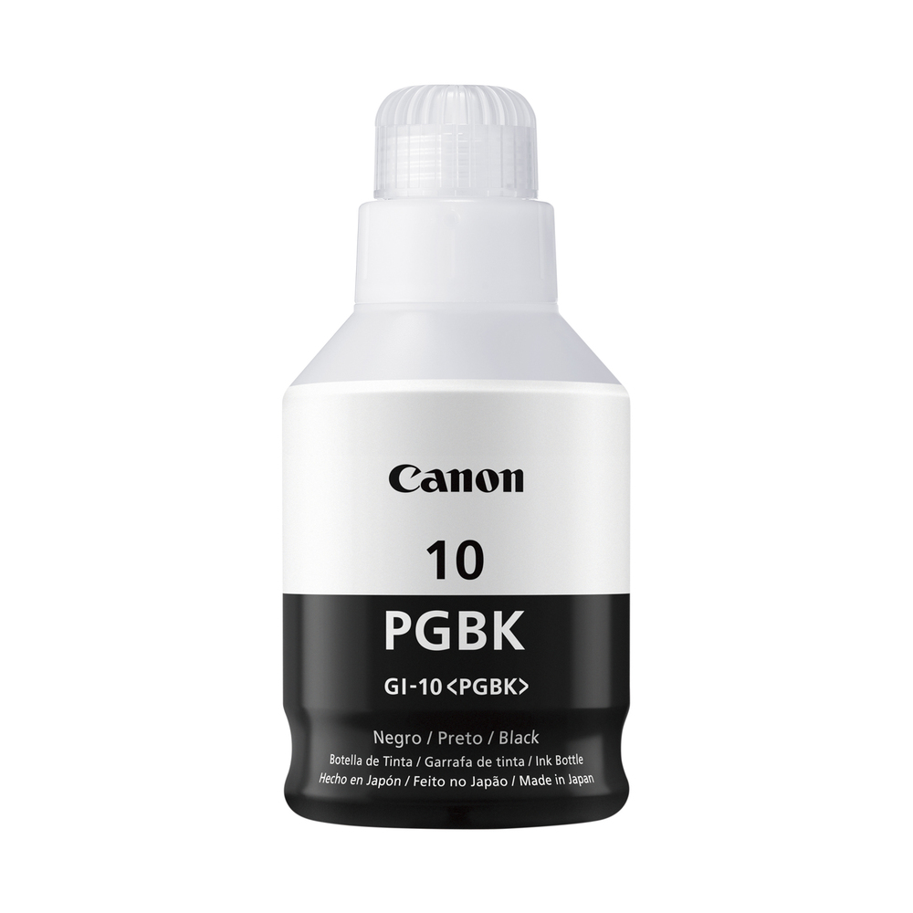 BOTELLA  DE TINTA CANON  GI - 10 PGBK / G6010 ,G7010