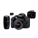 COMBO 57 CAM. T7+ EF-S 18-55 IS I+LENTE 75-300+ MEMORIA 32GB+MALET. NAC