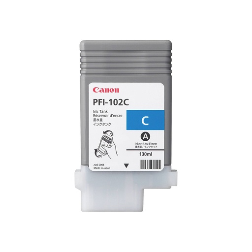 [FAICAV0896B001AA] CARTUCHO DE TINTA CANON PFI-102 CYAN