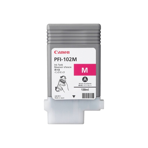 [FAICAV0897B001AA] CARTUCHO DE TINTA CANON PFI-102M MAGENTA, 130ML.
