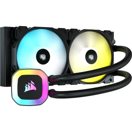 [COACRVCW-9060053-WW] ENFRIADOR LÍQUIDO CORSAIR H100 RGB, 240MM, INTEL, AMD, NEGRO.