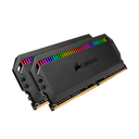 KIT MEMORIA RAM CORSAIR DOMINATOR PLATINUM BLACK RGB 16GB (8GB X 2), 3600MHZ, DDR4, CL18, XMP 2.0 .