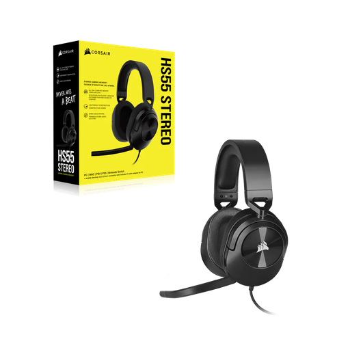 [COACRVCA-9011260-NA] CORSAIR HS55 STEREO GAMING HEADSET, CARBON