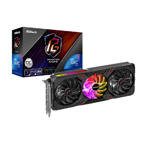 [COAARV90-GA3TZZ-00UANF] TARJETA GRAFICA ASROCK INTEL ARC A770 PHANTOM GAMING, 8GB, DDR6, 256-BIT, PCI EXPRESS 4.0