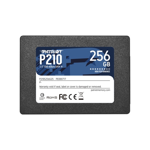 [COAPTVP210S256G25] UNIDAD EN ESTADO SOLIDO PATRIOT P210 256GB, SATAIII 6GB/S, 2.5&quot;.