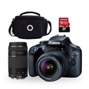 CAMARA DSLR CANON EOS REBEL T100 EF-S 18-55MM DC III  + EF 75-300MM + ESTUCHE + MEMORIA (COMBO 49)