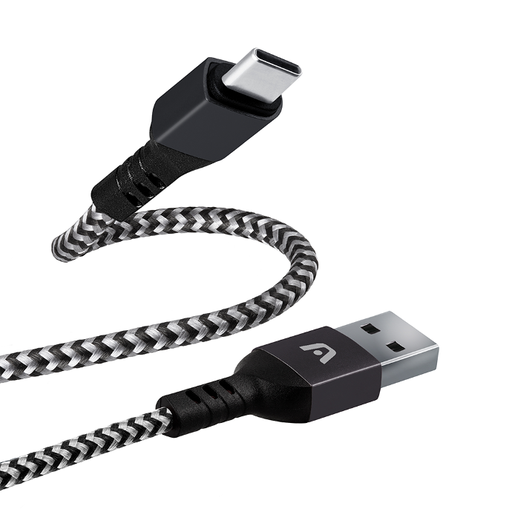 [CEAAGVARG-CB-0025BK] CABLE TRENZADO DE NAILON TIPO C A USB 2.0  ARGOMTECH