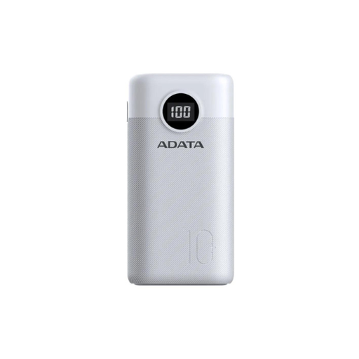 [COAADVAP10000QCD-DGT-CWH] BATERIA PORTATIL - POWER BANK - ADATA - P10000QCD BLANCO - 10000 MHA  - ENTRADA TIPO C