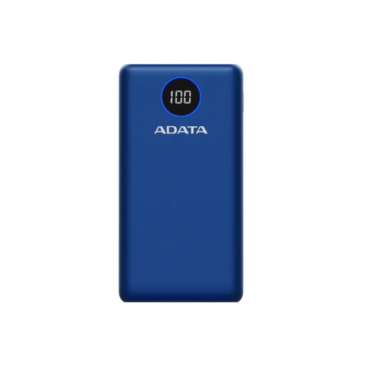 [COAADVAP20000QCD-DGT-CDB] BATERIA PORTATIL - POWER BANK - ADATA -  P20000QCD AZUL  - 20000 MHA - ENTRADA TIPO C