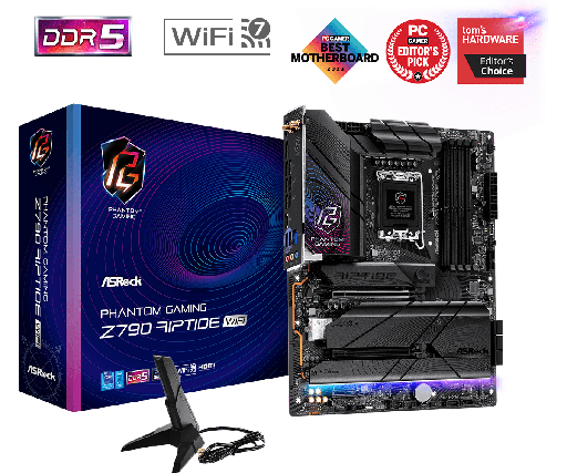 [COAARV90-MXBMD0-A0UAYZ] PLACA ASROCK Z790 RIPTIDE WIFI, LGA 1700, 4 DIMM DDR5.