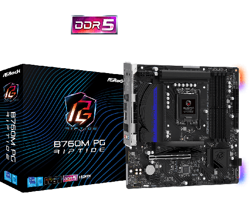 [COAARVB760M-PG-RIPTIDEWIFI] PLACA ASROCK B760M PG RIPTIDE WIFI, LGA1700, DDR5 7200MHZ (OC), M.2 (PCIE GEN4 X4), PCIE 4.0 .