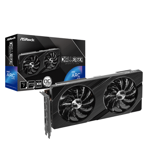 [COAARV90-GA4VZZ-00UANF] TARJETA GRAFICA ASROCK INTEL ARC A770 CHALLENGER 16GB OC, GDDR6, 256 BIT, PCIE 4.0 .